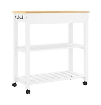 vidaXL Kitchen Trolley Monza 33.1"x15.7"x35.4" Solid Wood Pine