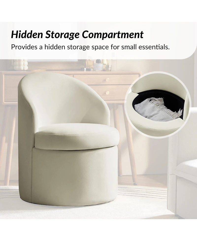 Hulala Home Arlene Modern Dining Chair with Storage Space