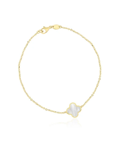 The Lovery Small Mother Single Clover Bracelet 14K Gold