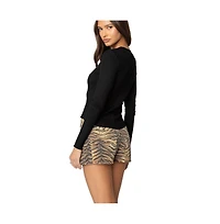 Edikted Womens Gladys Button Up Top