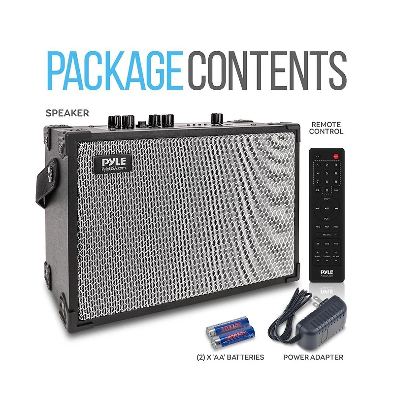 Pyle 5.25" Portable Wireless Bluetooth Speaker System with Fm Radio, Rechargeable Battery & Usb/MP3 Support