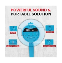 Pyle Megaphone with Siren, 30 Watt Power, Waterproof, Portable & Lightweight, Includes Handheld Microphone