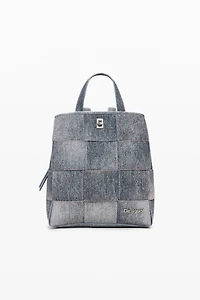 Desigual Women's Medium braided denim-effect backpack