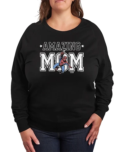 Hybrid Apparel Plus Marvel Spider-Man Amazing Mom Graphic Pullover T-Shirt