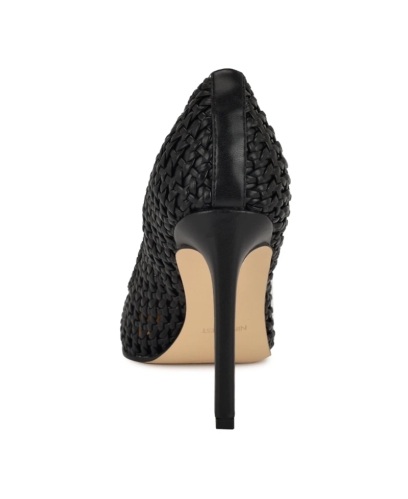 Nine West Women's Tatiana Woven Stiletto Pointy Toe Dress Pumps