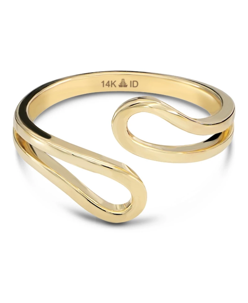 Devata Loop Bypass Ring in 14K Gold, Size 7, approx. 3.0 grams.