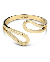 Devata Loop Bypass Ring in 14K Gold, Size 7, approx. 3.0 grams.