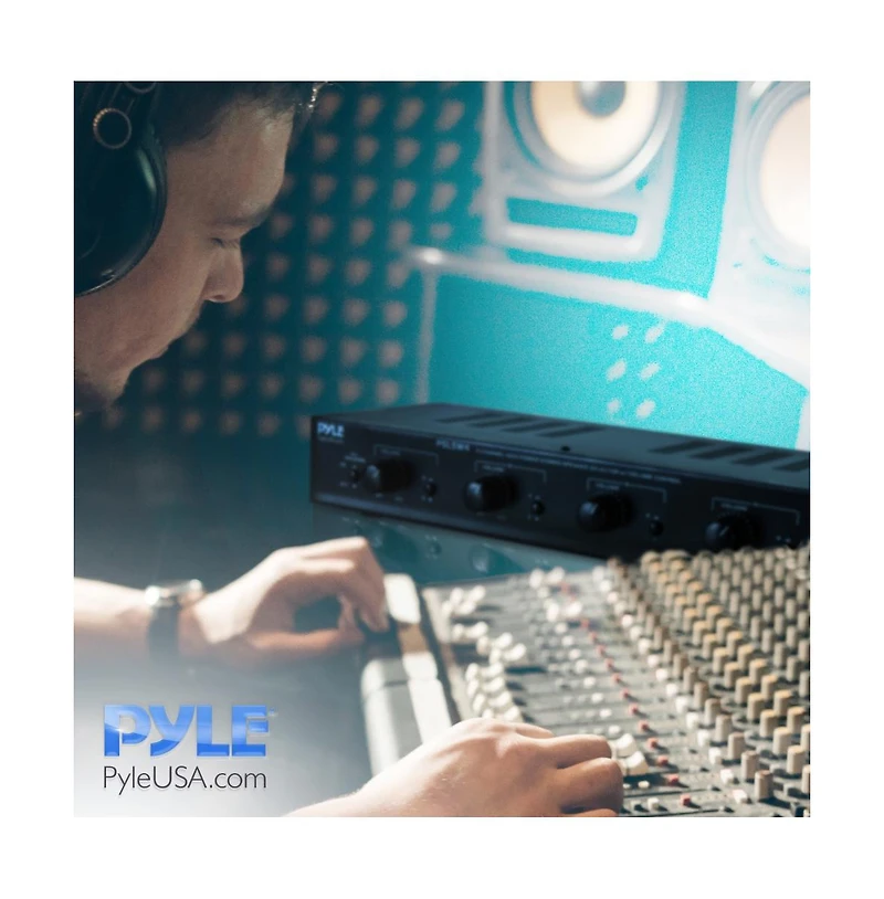 Pyle 4-Channel Speaker Selector System - Multi-Zone Audio Receiver for Home Theater