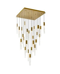 Cwi Lighting 16" Metal Greta Integrated Led Chandelier