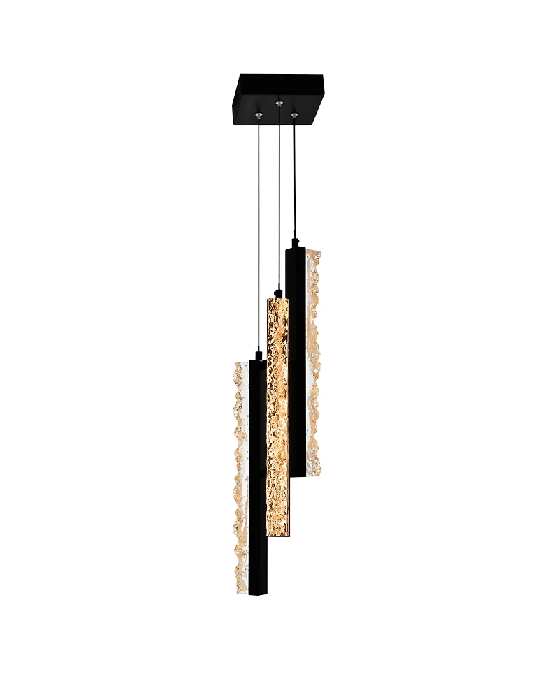 Cwi Lighting 24" Metal Stagger Integrated Led Mini Pendant