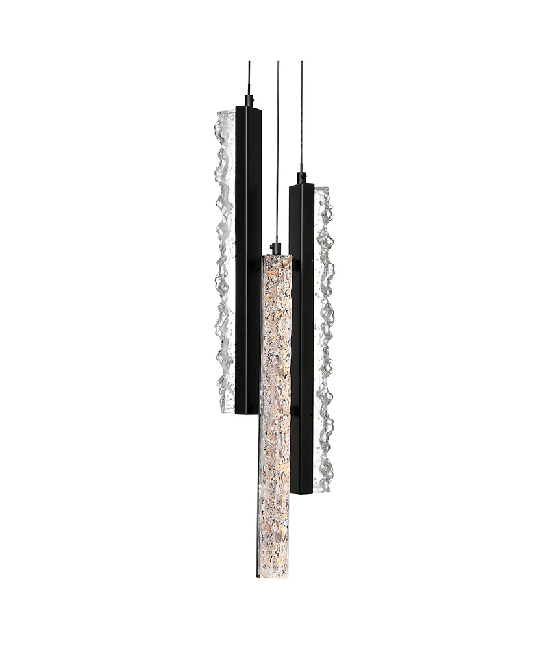 Cwi Lighting 24" Metal Stagger Integrated Led Mini Pendant
