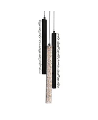 Cwi Lighting 24" Metal Stagger Integrated Led Mini Pendant