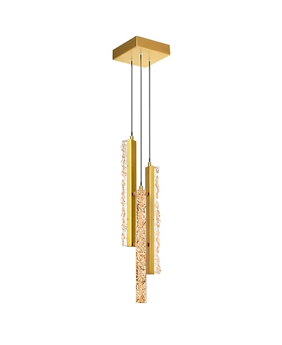 Cwi Lighting 24" Metal Stagger Integrated Led Mini Pendant