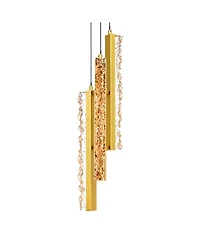 Cwi Lighting 24" Metal Stagger Integrated Led Mini Pendant