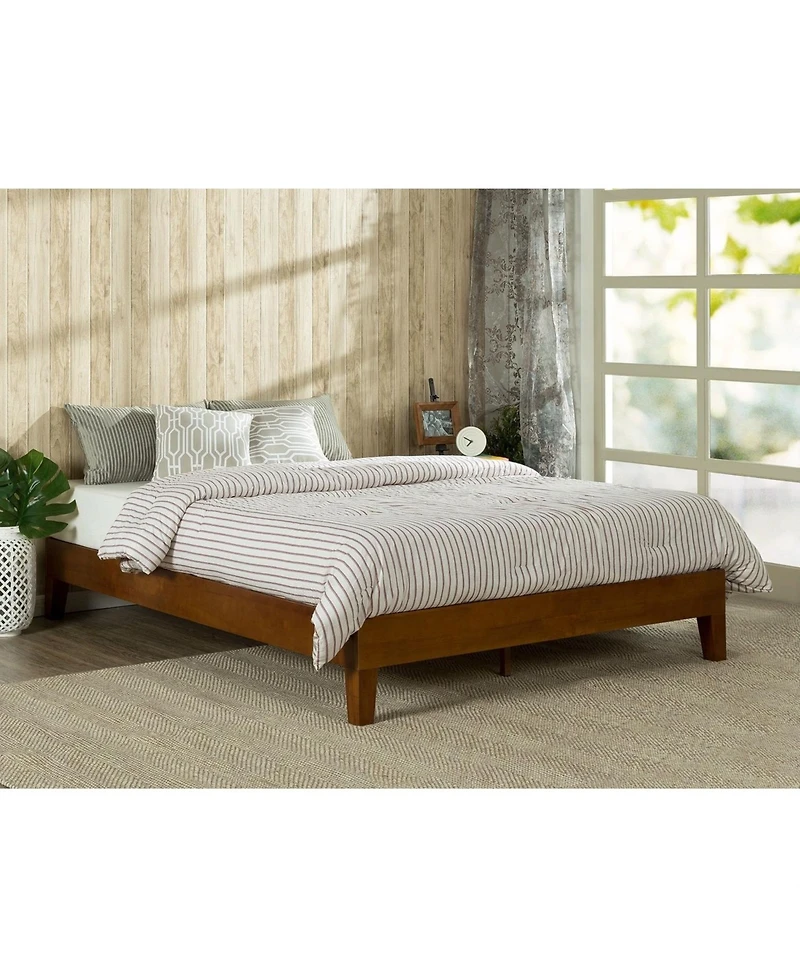 Modern Wooden Platform Bed Frame – Low Profile, No Box Spring Needed, Ideal for Minimalist Bedrooms