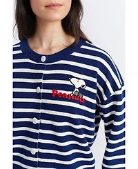 Chinti & Parker Women's Snoopy Breton Milano Embroidered Merino Wool Cardigan