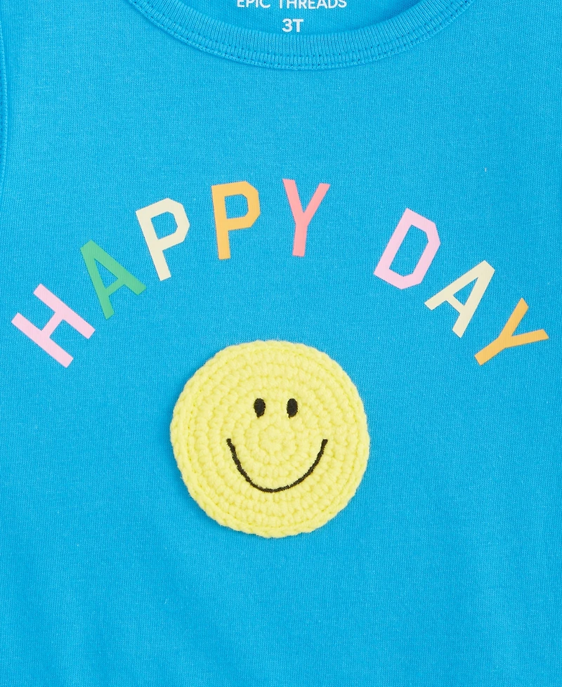 Epic Threads Toddler Girls Happy Day Ruffled Tank Top, Exclusively at Macy's