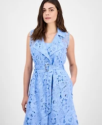 julia jordan Women's Sleeveless Lace Midi Dress