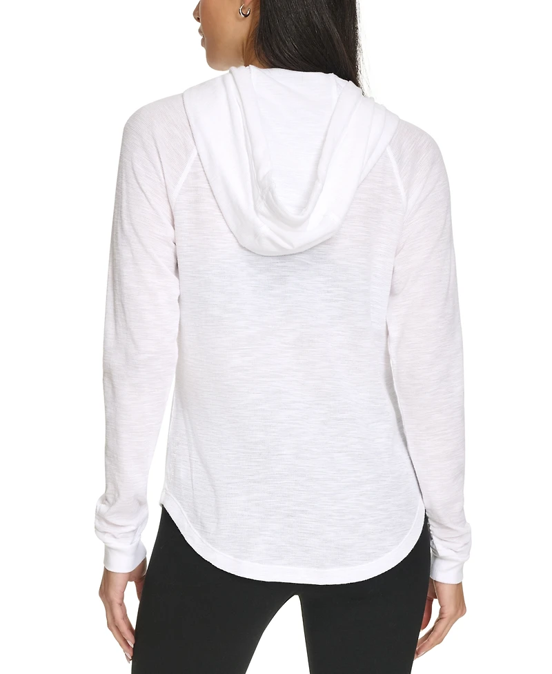 Calvin Klein Performance Ruched-Sleeve Zip Hoodie