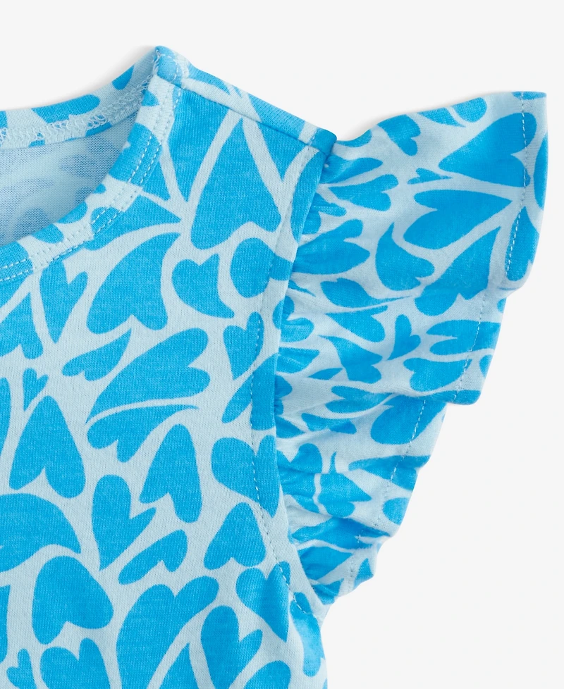 Epic Threads Toddler Girls Aquatic Hearts Tie T-Shirt, Exclusively at Macy's