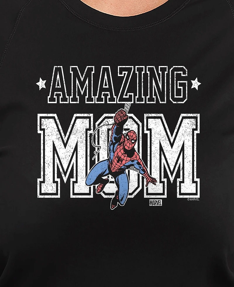 Hybrid Apparel Plus Marvel Spider-Man Amazing Mom Graphic Pullover T-Shirt