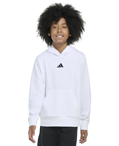 adidas Big Boys Long-Sleeve Essentials Small Logo Pullover Hoodie