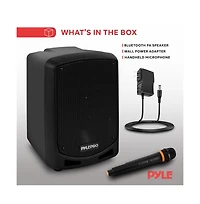 Pyle Compact & Portable Bluetooth Pa Speaker - Karaoke Sound System with Wireless Microphone, MP3/Usb/Sd & Rechargeable Battery