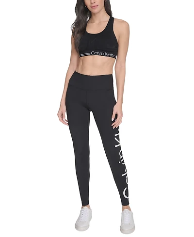 Calvin Klein Women's Active High-Waist Jumbo-Logo Full-Length Leggings