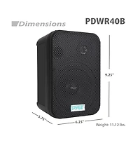 Pyle 5.25" Indoor/Outdoor Waterproof Speakers - 400W Max Power, Bass Reflex Vent, Marine Grade Construction