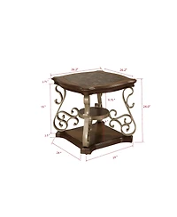 Lovmor Marble Pattern Living Room Cocktail Table End table Coffee table