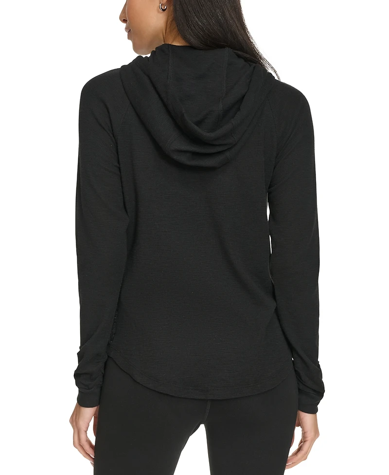 Calvin Klein Performance Ruched-Sleeve Zip Hoodie