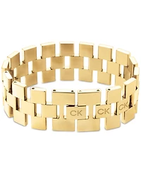 Calvin Klein Gold-Tone Stainless Steel Geometric Flex Bracelet