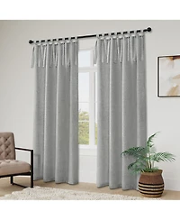Garrett Textured Tie Knots Curtains Pair
