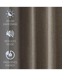 Garrett Textured Tie Knots Curtains Pair