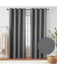 Texture Room Darkening Grommet Curtains Pair