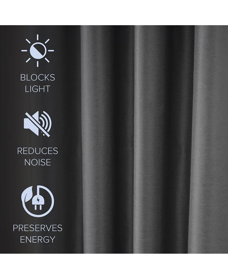 Texture Room Darkening Grommet Curtains Pair