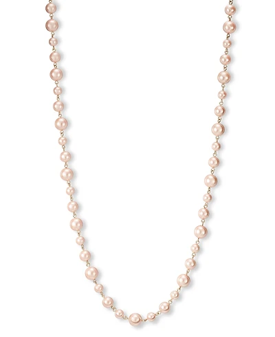 Charter Club Gold-Tone Pink Imitation Pearl Long Necklace, 42" + 2" extender, Exclusively at Macy's