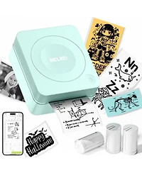 Sticker Printer, PM230 Mini Thermal Printer Bluetooth Portabel Sticker Maker with 3 Rolls of Paper, Print Pods Mini Printer with Multiple Templates fo