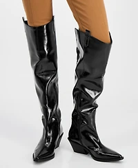 Wild Pair Women's Luela Over-The-Knee Western Boots, Created for Macy's