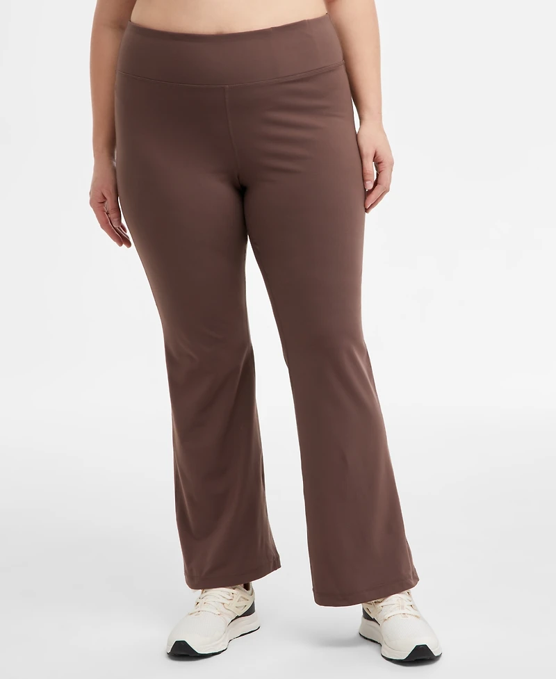 Id Ideology Plus Size High Rise Flared Leggings, Created for Macy's