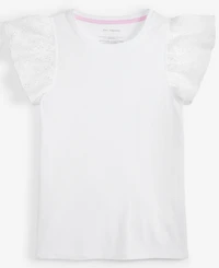 Big Girl Eyelet-Flutter-Sleeve Top, Exclusively at Macy's