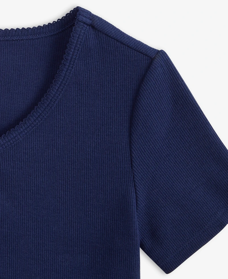 Epic Threads Little & Big Girls Ruched V-Neck Top, Exclusively at Macy's