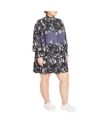 City Chic Plus Cassia Placement Dress