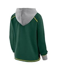 Logo Athletic Women's Green Green Bay Packers Boom Fleece Pullover V-Neck Hoodie
