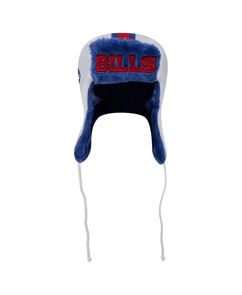 New Era Men's White Buffalo Bills Helmet Head Trapper Knit Hat