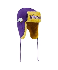 New Era Men's Purple Minnesota Vikings Helmet Head Trapper Knit Hat