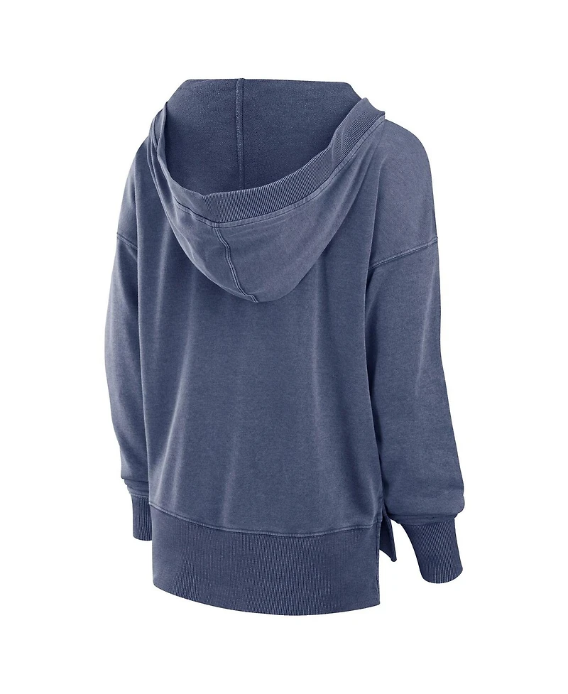 Fanatics Women's Navy Penn State Nittany Lions Initiative Snow Wash French Terry V-Neck Pullover Hoodie