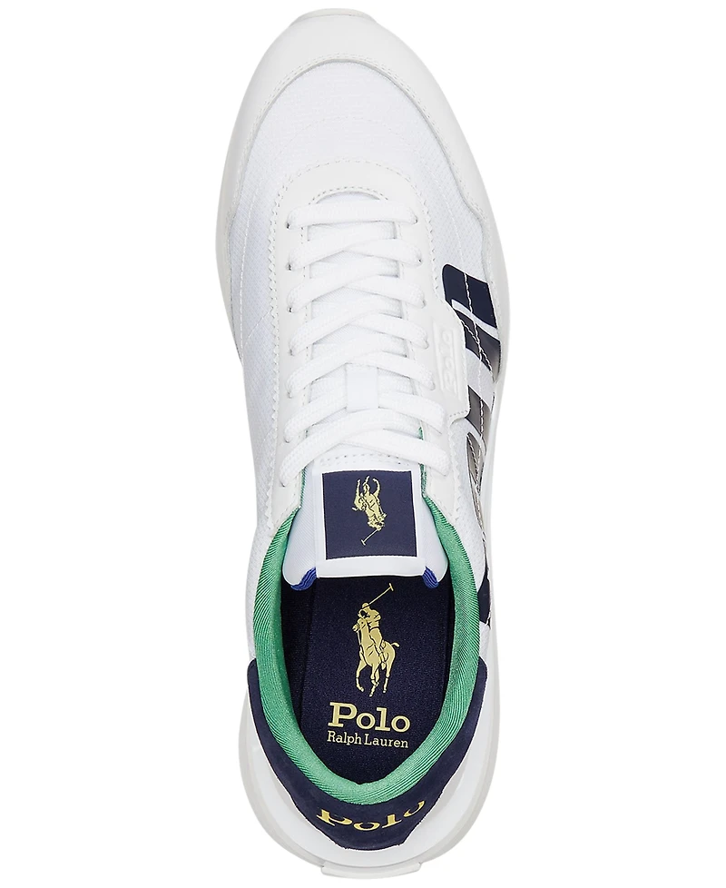 Polo Ralph Lauren Men's Train 89 Logo Leather & Oxford Sneaker