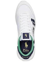 Polo Ralph Lauren Men's Train 89 Logo Leather & Oxford Sneaker