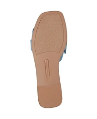 Bandolino Women's Vallen Knotted Bow Flat Slide Sandals
